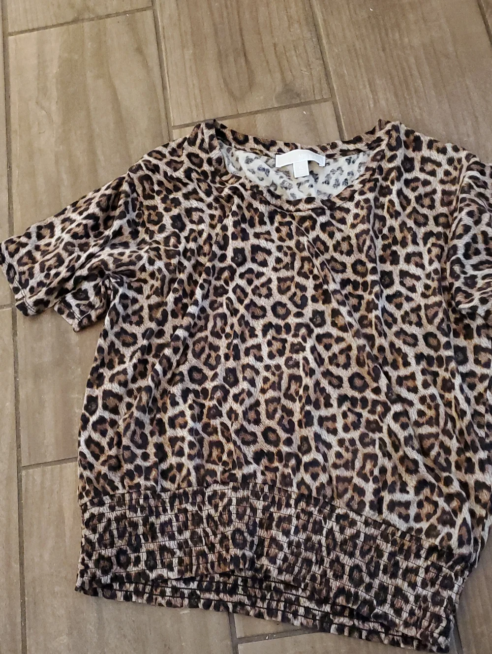 Michael Kors Leopard Print Top - Brown & Black